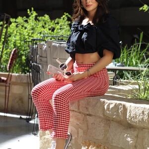 Zara Black Crop Top Blouse